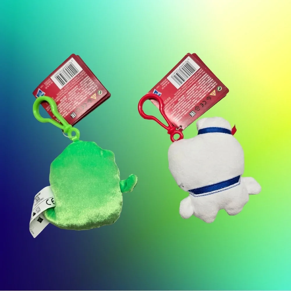 Ghostbusters‎ Slimer & Stay Puft Plush Keychain Lot Movie Collectible